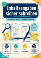 Vorschau - Arbeitsblätter - Inhaltsangaben sicher schreiben – Schritt für Schritt - Seite 1