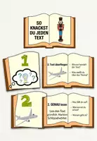 Vorschau - Arbeitsblätter - Texte knacken - Fächer basteln - Textverständnis - Deckblatt