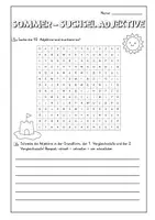 Vorschau - Arbeitsblätter - Sommer-Suchsel/Wörtersuche Adjektive - Seite 3