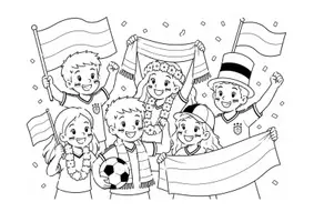 Vorschau - Mal- und Bastelvorlagen - Ausmalbilder Fußball-WM - Seite 1