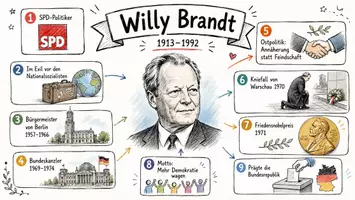 Vorschau - Arbeitsblätter - Arbeitsblätter zum Thema "Willy Brandt" + Lösung & MP3 + Mindmap + Infografik - Seite 1