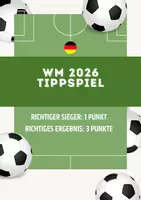 Vorschau - Poster - Tippspiel WM 2026 Schulklasse - Deckblatt
