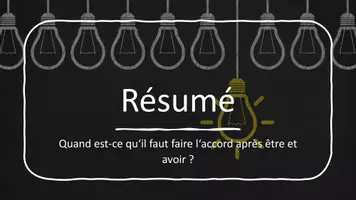Vorschau - Präsentationen/Tafelbilder - L'accord du participe passé avec avoir et être - Seite 1