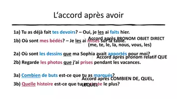 Vorschau - Präsentationen/Tafelbilder - L'accord du participe passé avec avoir et être - Seite 3