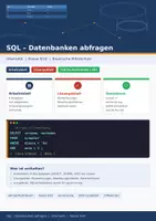 Vorschau - Arbeitsblätter - SQL – Datenbanken abfragen | Arbeitsblatt mit Lösungsblatt + SQLite-Datenbank | Klasse 10 - Seite 1