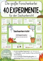 Vorschau - Stationenlernen - Die große Forscherkartei – 40 Experimente für den Sachunterricht (Klasse 1-6) - Deckblatt