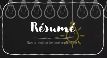 Vorschau - Präsentationen/Tafelbilder - L'accord du participe passé avec avoir et être - Deckblatt