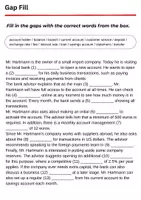 Vorschau - Arbeitsblätter - Business English: Banking: Business Account (Lückentext) - Seite 1