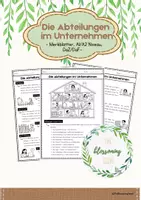Vorschau - Merkblätter - Die Abteilungen im Unternehmen/DaZ & DaF/A1-A2 - Deckblatt