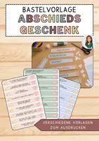 Vorschau - Mal- und Bastelvorlagen - Abschiedsgeschenk - Lineale mit Botschaften - Deckblatt