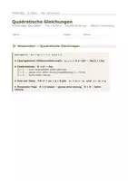 Vorschau - Arbeitsblätter - Quadratische Gleichungen Großes Übungs und Testpaket Aufgaben mit Lösungen Mathematik 5 Klasse AHS Gymnasium - Seite 1
