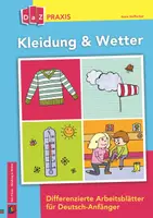 Vorschau - Mal- und Bastelvorlagen - Kleidung & Wetter: Differenzierte Arbeitsblätter für Deutsch-Anfänger - Deckblatt