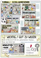 Vorschau - Mal- und Bastelvorlagen - Fußball WM 2026 – Lesezeichen Ausmalen Grundschule - Seite 1