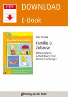 Vorschau - Arbeitsblätter - Familie & Zuhause: Differenzierte Arbeitsblätter für Deutsch-Anfänger - Seite 1