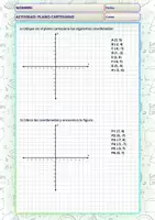 Vista previa - Hojas de trabajo - Ejercicios Plano cartesiano (con solucionario) - Portada