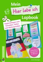 Vorschau - Arbeitsblätter - Mein „Hier lebe ich"-Lapbook: Kopiervorlagen zum Schneiden, Falten und Weitergestalten – Deutschland, Bundesland & Wohnort - Deckblatt