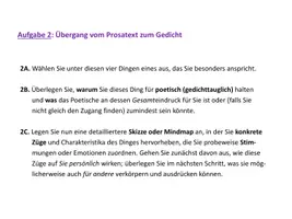 Vorschau - Arbeitsblätter - Zentralabitur Deutsch (LYRIK): Einstieg zum Dinggedicht - Seite 3