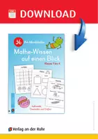 Vorschau - Arbeitsblätter - 36 A4-Merkblätter Mathe-Wissen auf einen Blick – Klasse 1 bis 4: Arithmetik, Geometrie und Größen - Seite 1