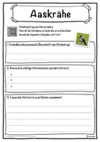 Vorschau - Unterrichtsreihen - Aaskrähe Lückentext mit Wortspeicher Hörverstehen und Suchsel - Seite 3