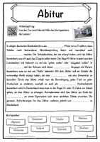 Vorschau - Unterrichtsreihen - Abitur Lückentext mit Wortspeicher Hörverstehen und Suchsel - Seite 1