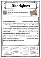 Vorschau - Unterrichtsreihen - Aborigines Lückentext mit Wortspeicher Hörverstehen und Suchsel - Seite 1