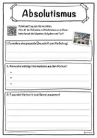 Vorschau - Unterrichtsreihen - Absolutismus Lückentext mit Wortspeicher Hörverstehen und Suchsel - Seite 3