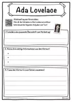 Vorschau - Unterrichtsreihen - Ada Lovelace Lückentext mit Wortspeicher Hörverstehen und Suchsel - Seite 3