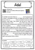 Vorschau - Unterrichtsreihen - Adel Lückentext mit Wortspeicher Hörverstehen und Suchsel - Seite 1