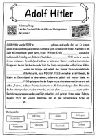 Vorschau - Unterrichtsreihen - Adolf Hitler Lückentext mit Wortspeicher Hörverstehen und Suchsel - Seite 1