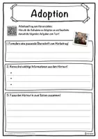 Vorschau - Unterrichtsreihen - Adoption Lückentext mit Wortspeicher Hörverstehen und Suchsel - Seite 3