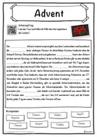 Vorschau - Unterrichtsreihen - Advent Lückentext mit Wortspeicher Hörverstehen und Suchsel - Seite 1