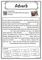 Vorschau - Unterrichtsreihen - Adverb Lückentext mit Wortspeicher Hörverstehen und Suchsel - Seite 1