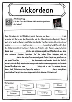 Vorschau - Unterrichtsreihen - Akkordeon Lückentext mit Wortspeicher Hörverstehen und Suchsel - Seite 1