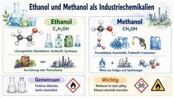 Vorschau - Arbeitsblätter - Lernposter + Arbeitsblatt "Ethanol und Methanol als Industriechemikalien" + interaktive Lösung & MP3 + Infografik - Seite 3