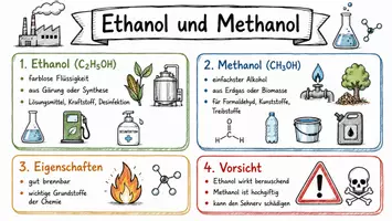 Vorschau - Arbeitsblätter - Lernposter + Arbeitsblatt "Ethanol und Methanol als Industriechemikalien" + interaktive Lösung & MP3 + Infografik - Seite 2