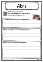 Vorschau - Unterrichtsreihen - Akne Lückentext mit Wortspeicher Hörverstehen und Suchsel - Seite 3