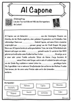 Vorschau - Unterrichtsreihen - Al Capone Lückentext mit Wortspeicher Hörverstehen und Suchsel - Seite 1