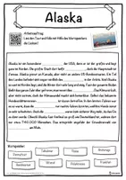 Vorschau - Unterrichtsreihen - Alaska Lückentext mit Wortspeicher Hörverstehen und Suchsel - Seite 1