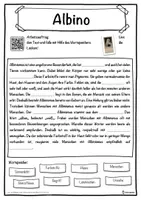 Vorschau - Unterrichtsreihen - Albino Lückentext mit Wortspeicher Hörverstehen und Suchsel - Seite 1