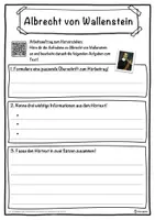 Vorschau - Unterrichtsreihen - Albrecht von Wallenstein Lückentext mit Wortspeicher Hörverstehen und Suchsel - Seite 3