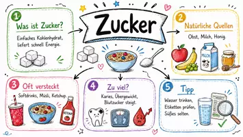 Vorschau - Arbeitsblätter - Lernposter + Arbeitsblätter zum Thema "Zucker" + Lösung & MP3 + Mindmap + Infografiken - Seite 2