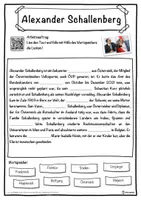 Vorschau - Unterrichtsreihen - Alexander Schallenberg Lückentext mit Wortspeicher Hörverstehen und Suchsel - Seite 1