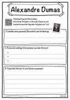 Vorschau - Unterrichtsreihen - Alexandre Dumas Lückentext mit Wortspeicher Hörverstehen und Suchsel - Seite 3