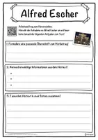 Vorschau - Unterrichtsreihen - Alfred Escher Lückentext mit Wortspeicher Hörverstehen und Suchsel - Seite 3
