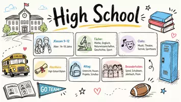 Vorschau - Arbeitsblätter - Arbeitsblätter "High School" + Lösung & MP3 + Mindmap + Infografik - Seite 1