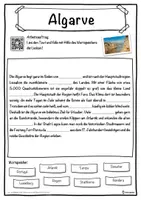 Vorschau - Unterrichtsreihen - Algarve Lückentext mit Wortspeicher Hörverstehen und Suchsel - Seite 1