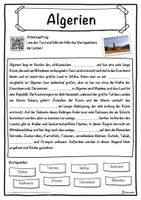 Vorschau - Unterrichtsreihen - Algerien Lückentext mit Wortspeicher Hörverstehen und Suchsel - Seite 1