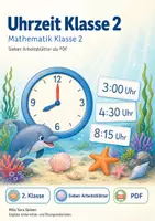Vorschau - Arbeitsblätter - Uhrzeit und Geld Klasse 2 | Materialpaket | 20 PDFs mit 140 Arbeitsblättern - Seite 1