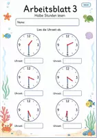 Vorschau - Arbeitsblätter - Uhrzeit Klasse 2 | Mathematik Klasse 2 | 7 Arbeitsblätter als PDF - Seite 3