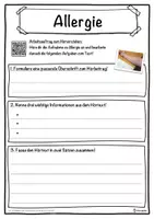 Vorschau - Unterrichtsreihen - Allergie Lückentext mit Wortspeicher Hörverstehen und Suchsel - Seite 3